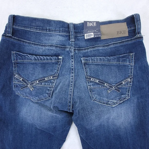 BKE Buckle Mason Mens Taper Blue Jeans Size 30x30 NWT